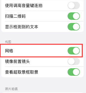 邓州苹果手机维修网点分享iPhone如何开启九宫格构图功能 