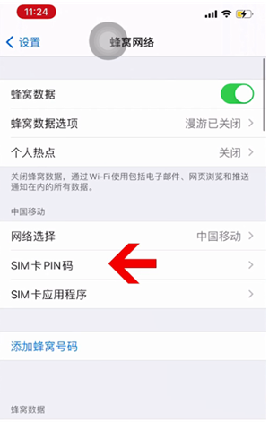 邓州苹果14维修网分享如何给iPhone14的SIM卡设置密码 