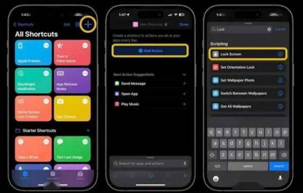 邓州苹果14锁屏维修店分享iPhone14升级iOS16.4后如何创建锁屏快捷方式 
